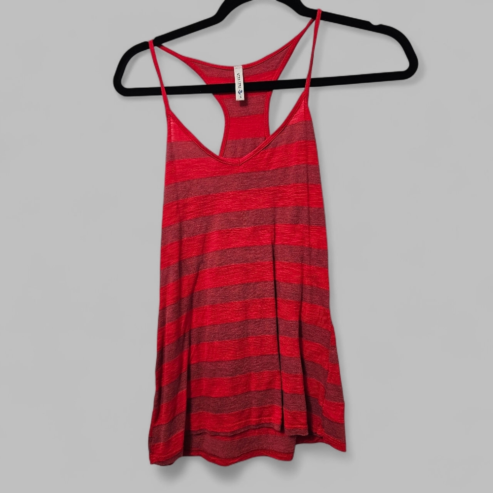 Full Tilt Red Striped Tank Top